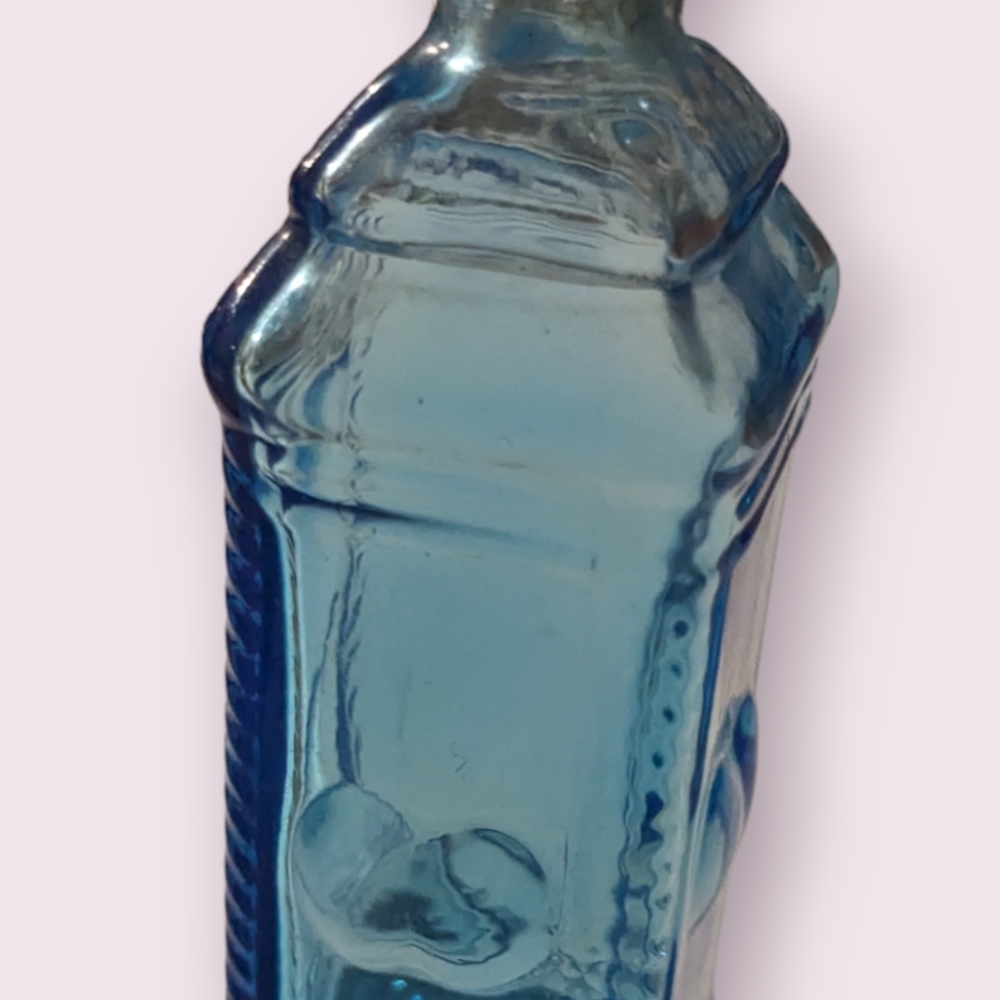 Vintage Miniature Blue Berrings Apple Bitters Bottle